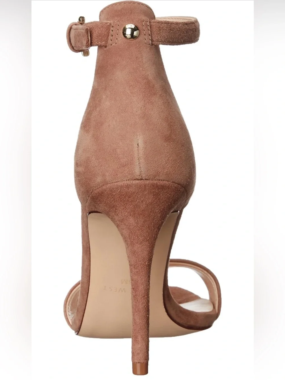 Nine West Mana Natural Suede Ankle Strap Stiletto Heels 8.5